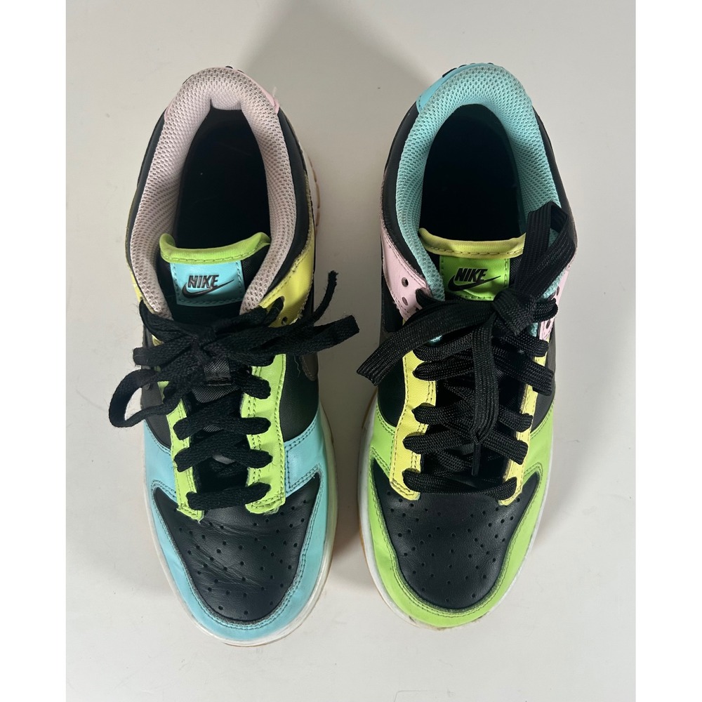 Nike Dunk Low SE Free.99 Black Multi-Color Sneakers CZ2496-001 Sz 6Y/Womens 7.5 - Picture 5 of 9